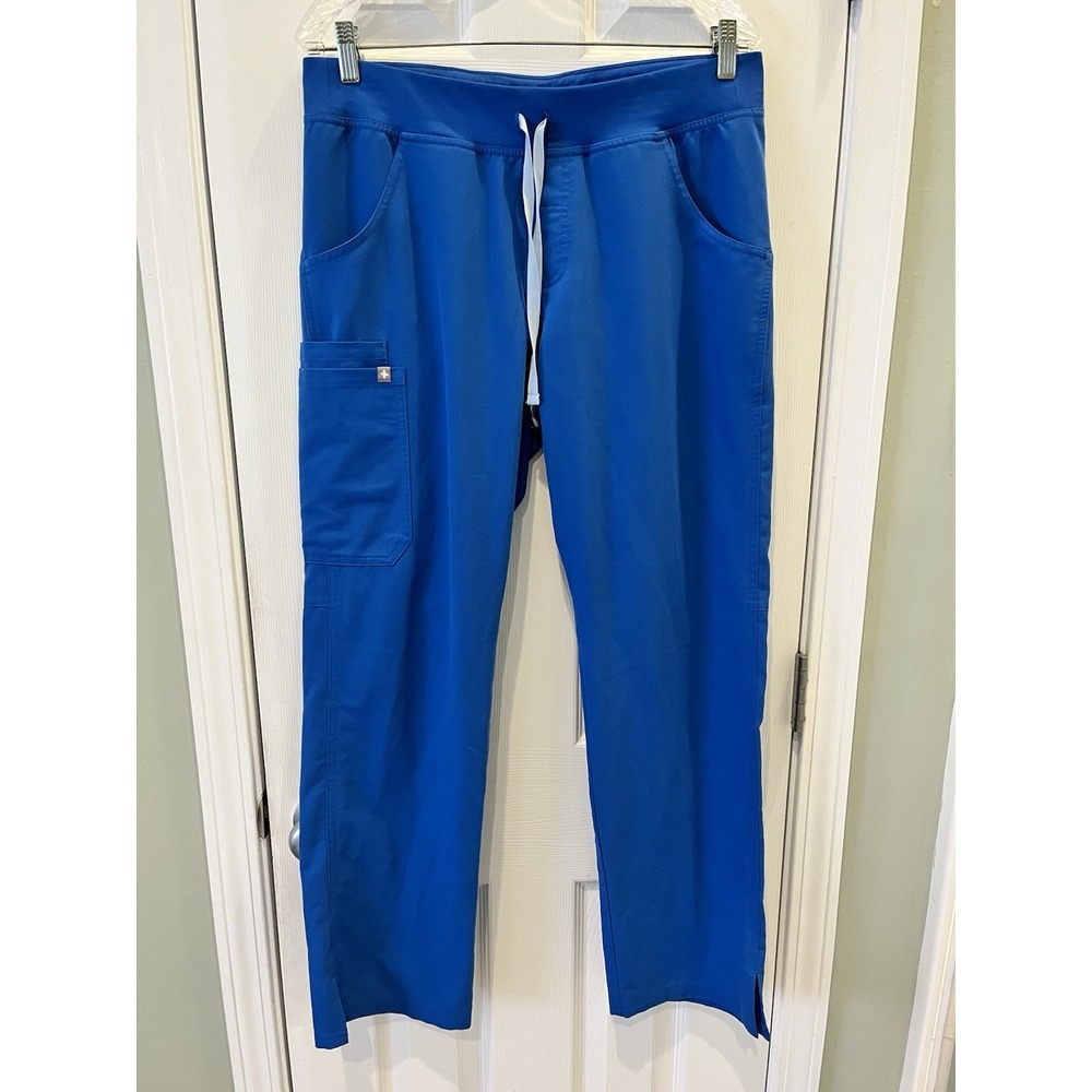 FIGS Technical Kade Cargo Scrub Pant Sz M T21004 Royal Blue Medical Nurse Cargo